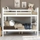 preview thumbnail 32 of 42, Full over Full Solid Wood Loft-Style Bunk Bed with Ladder, Convertible into Two Beds, Solid Wood Frame for Kids' Bedrooms White
