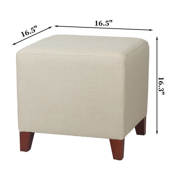dimension image slide 5 of 12, Adeco Simple British Style Passionate Cube Ottoman Footstool
