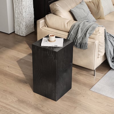 Christopher Knight Home - Everhart 27.75"H Outdoor Indoor Wood Look MGO Fiberglass End Table