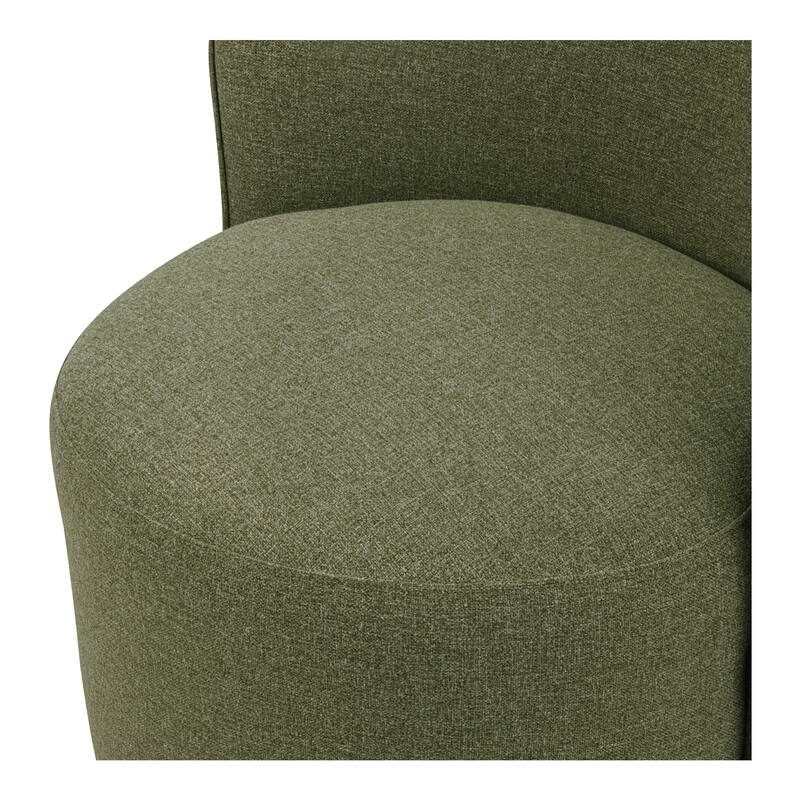 NADAAL STUDIOS Virelith Swivel Dining Chair, Outdoor Safe, Water Resistant, Aluminium Frame, Polypropylene Fabric, Green