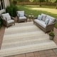 preview thumbnail 32 of 149, Machine Washable Indoor/ Outdoor Cabana Stripe Chantille Rug Ivory - 10' x 14'