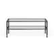 preview thumbnail 2 of 12, SEI Furniture Glenn Black Rectangle Metal Coffee Table with Glass Top and Bottom Shelf