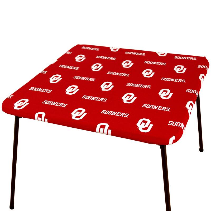 Oklahoma Sooners Tailgate Fitted Tablecloth, 33" x 33", Card Table - 33" x 33", Card Table