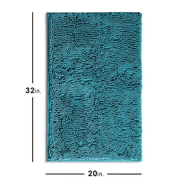 dimension image slide 29 of 34, Hearth & Harbor Non-Slip Super Plush Chenille Bathroom Rugs