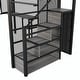 preview thumbnail 17 of 30, Full Size Metal Loft Bed with Wardrobe, Desk, Storage Shelves