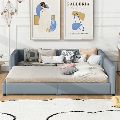 PU Leather Upholstered Platform Bed