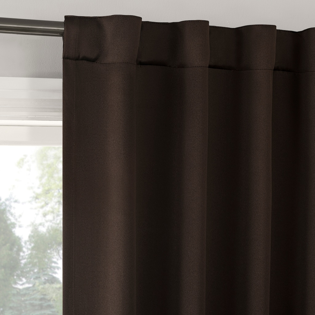 Sun Zero Aria Magnetic Closure Theater Grade Total Blackout Back Tab 2-Piece Curtain Panel Pair