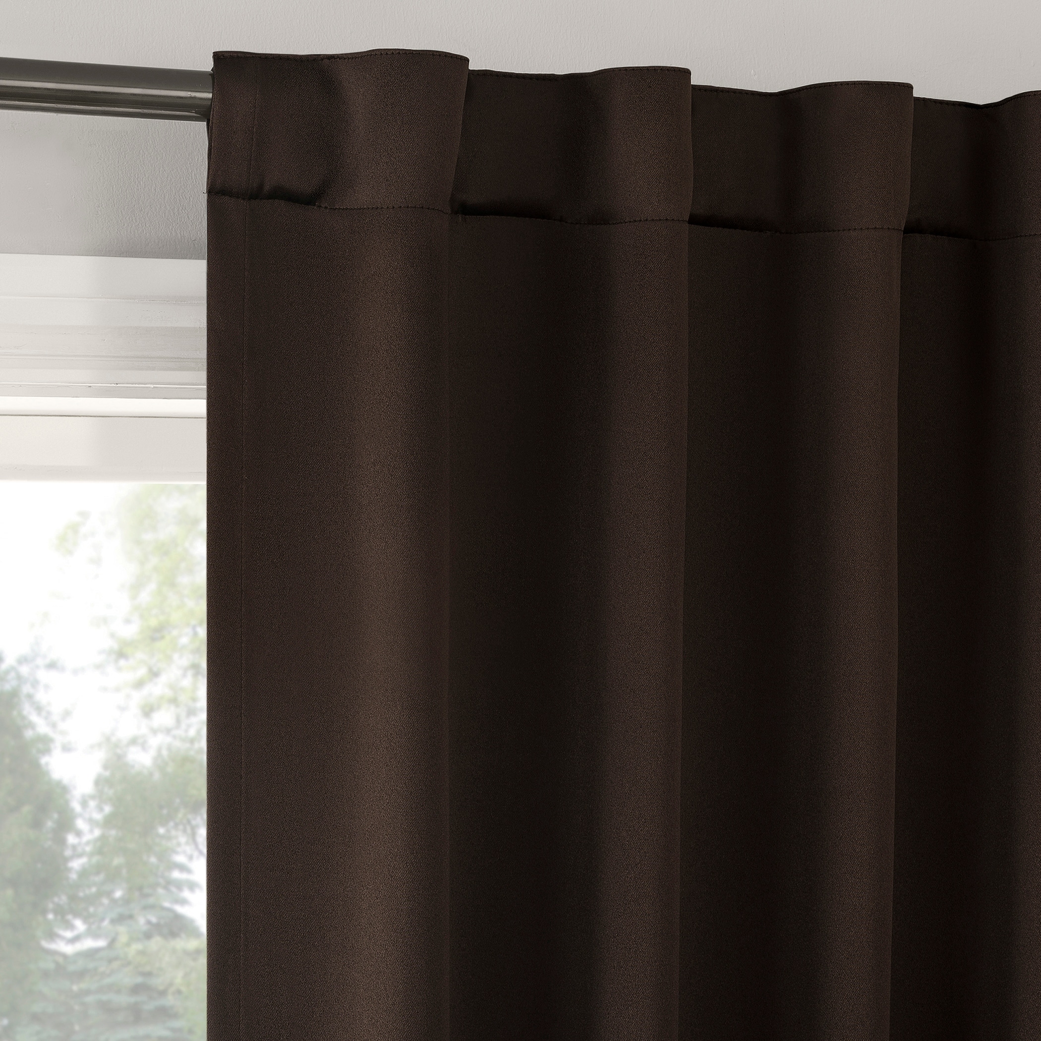 Sun Zero Aria Magnetic Closure Theater Grade Total Blackout Back Tab 2-Piece Curtain Panel Pair