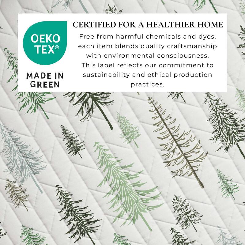 Linery & Co. Rustic Lodge Trees Microfiber Quilt Set With Shams