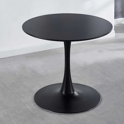 31.5"Tulip Table Mid-century Dining Table for 2-4 people With Round Mdf Table Top, Pedestal Dining Table, Leisure Coffee Table