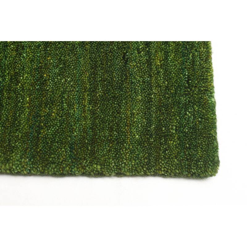 ECARPETGALLERY Hand Loomed Kashkuli Gabbeh Green Wool Rug - 5'0 x 7'10