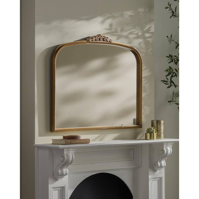 Livabliss Arrendale Traditional Mantel Mirror - 29"H x 36"W x 2"D - Gold