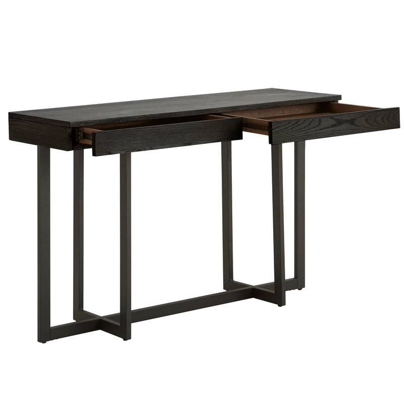 Eldersley Wood Finish Sofa Table with Two Drawers by iNSPIRE Q Modern
