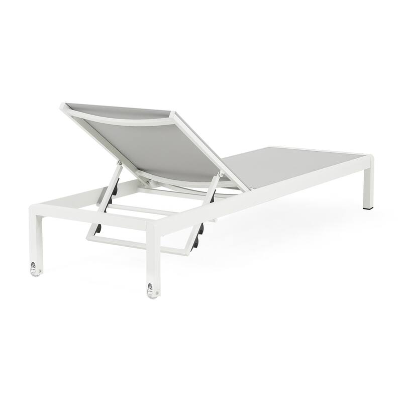 Outdoor Chaise Lounge Chair Set Of 2,Aluminum Adjustable Outside Chair,All Weather Use Uv Resistant 400lbs Weight Capacity