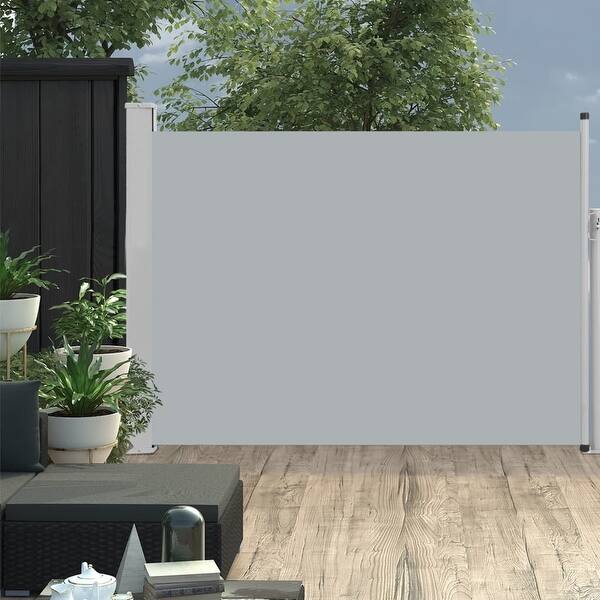 Amazon Com Canditree 63 X196 9 Retractable Side Awning Privacy Screen Fence Waterproof For Patio Lawn Balcony Cream Home Kitchen