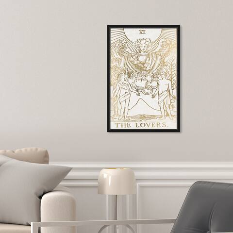 Oliver Gal 'The Lovers Tarot' Spiritual Gold Wall Art Canvas