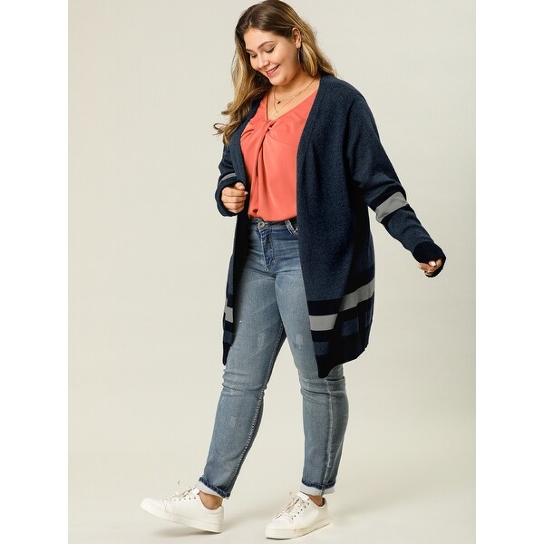 navy blue cardigan plus size