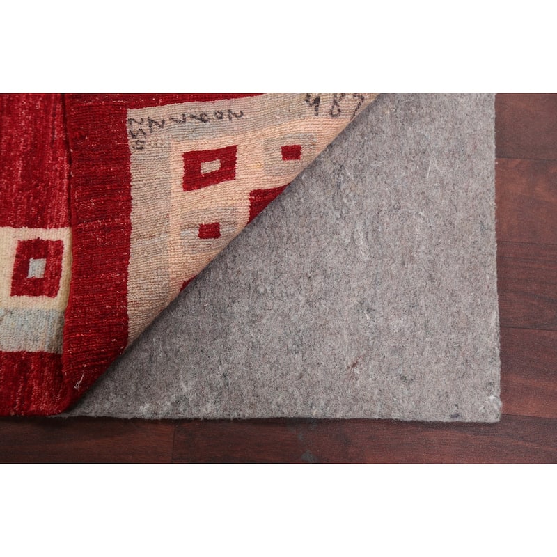 Gabbeh Kashkoli Wool Oriental Area Rug Hand-knotted Geometric Carpet - 3'2" x 5'1"