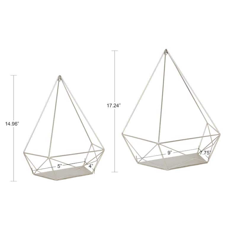 Kate and Laurel Prouve Metal Wall Shelves 2 pc set - 2 Piece