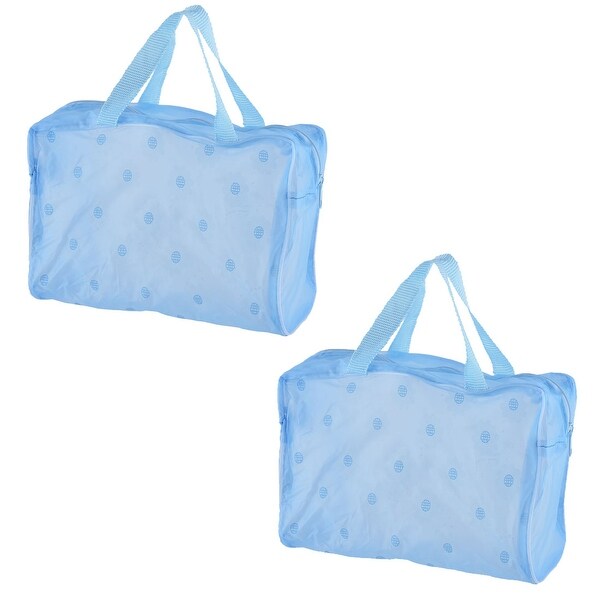 Shop Travel Pvc Makeup Case Toiletry Pouch Holder Wash Bag Blue 2