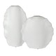 preview thumbnail 1 of 1, Uttermost Ruffled Feathers Modern White Vases (Set of 2)