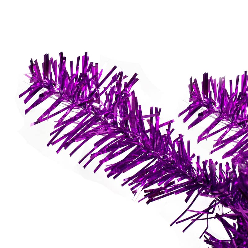9' x 12" Metallic Tinsel Artificial Christmas Garland - Unlit