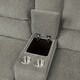 preview thumbnail 8 of 12, Eymard Chenille Fabric Power Reclining Loveseat with Console