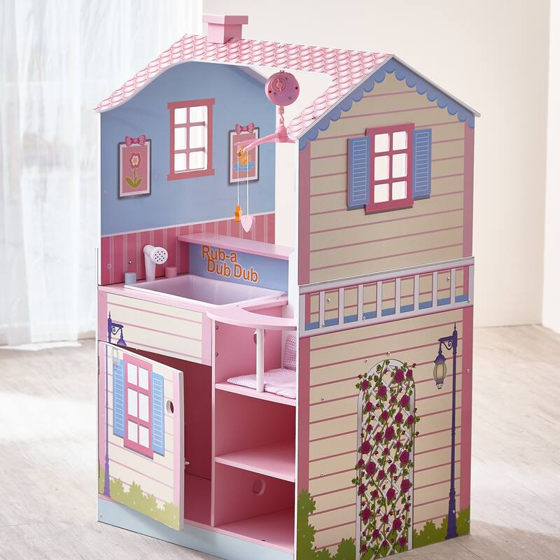 Teamson Kids Pink Baby Nursery Doll House