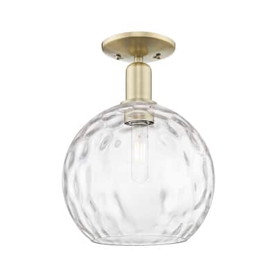 Innovations Lighting 716-1C-14-10 Athens Water Glass Semi-Flush Athens