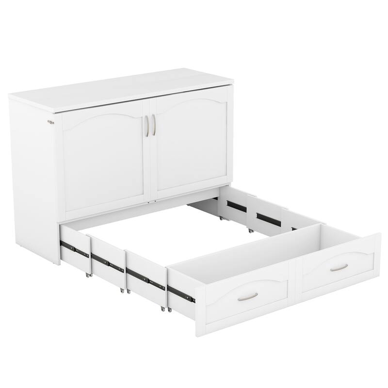 Full Size Murphy Wall Bed with drawer and Sockets and USB Ports