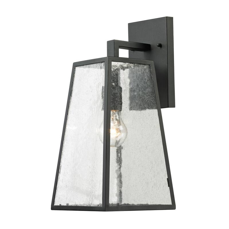 Meditterano 16'' High 1-Light Outdoor Sconce - Matte Black - 16 inch Tall - 16 inch Tall - Matte Black