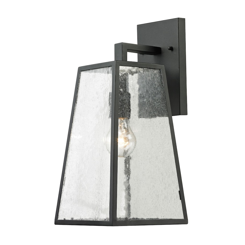 Meditterano 16'' High 1-Light Outdoor Sconce - Matte Black - 16 inch Tall