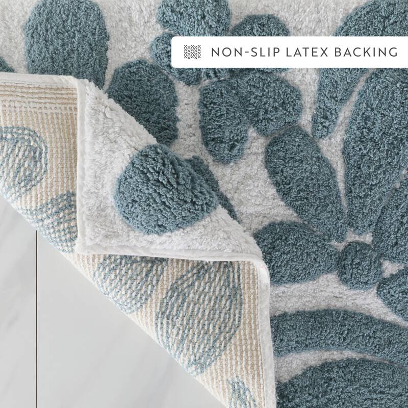 Becky Cameron 100% Cotton Floral Patterned Bath Mat