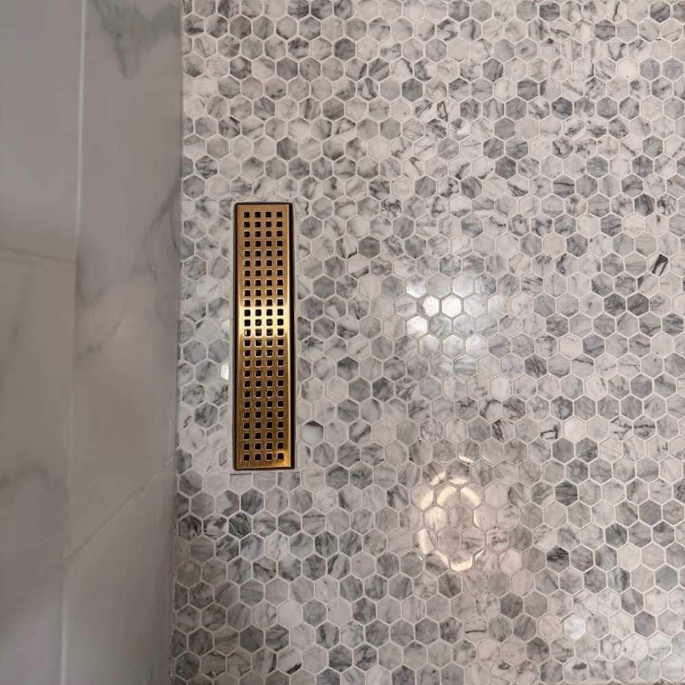 Santorini Honeycomb 1x1 Glossy Marble Mosaic Tile - Floor, Wall, Backsplash
