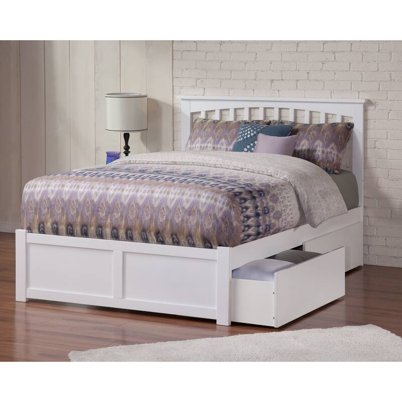 Platform Bed with Drawers & Footboard - Modern Bedroom Storage Solution