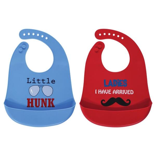 slide 1 of 1, Luvable Friends Baby Boy Silicone Bibs 2pk, Ladies I Have Arrived, One Size - Ladies I Have Arrived - One Size One Size - Ladies I Have Arrived