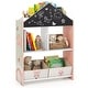 preview thumbnail 6 of 19, Playhouse Kids Bookshelf with Chalkboard and Whiteboard for 3-6 Years-Gray