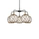 Option Black Antique Brass / Clear Glass with Brown Rope
