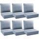 preview thumbnail 115 of 121, Gymojoy 24"x22"x6" Patio Thick Cushions & Pillows Set - Deep Seat Indoor/Outdoor Water & Fade Resistant Six Sets - Baby Blue