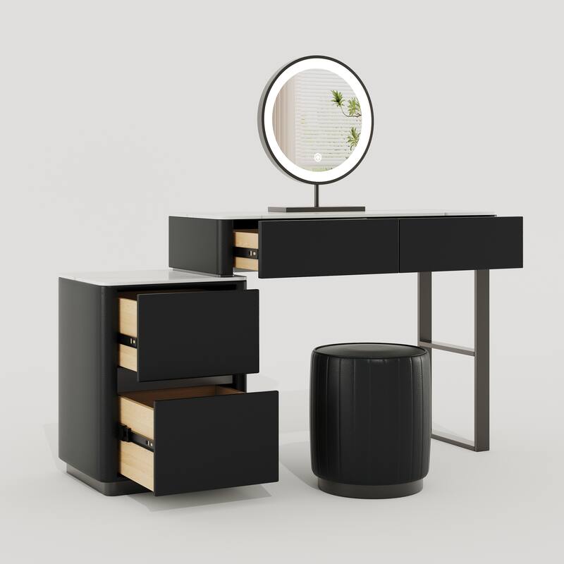 JASIWAY Modern Solid Wood Telescopic Makeup Vanity Desk
