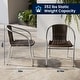 preview thumbnail 6 of 32, 4 Pack Aluminum and Rattan Commercial Indoor-Outdoor Restaurant Stack Chair