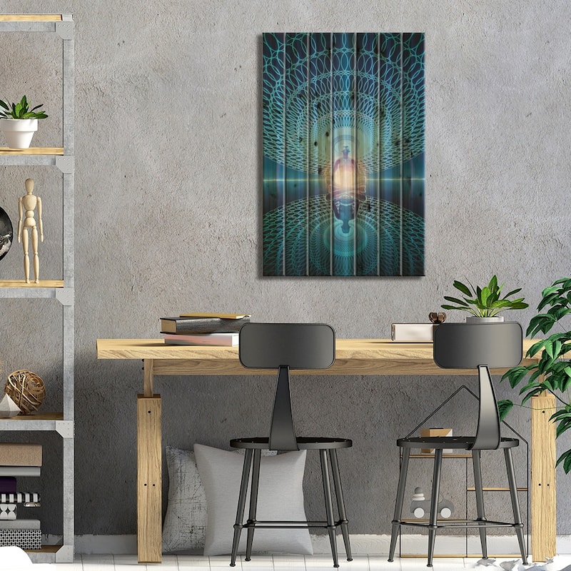 Serenity Print On Wood by Evan Rhodes - Multi-Color