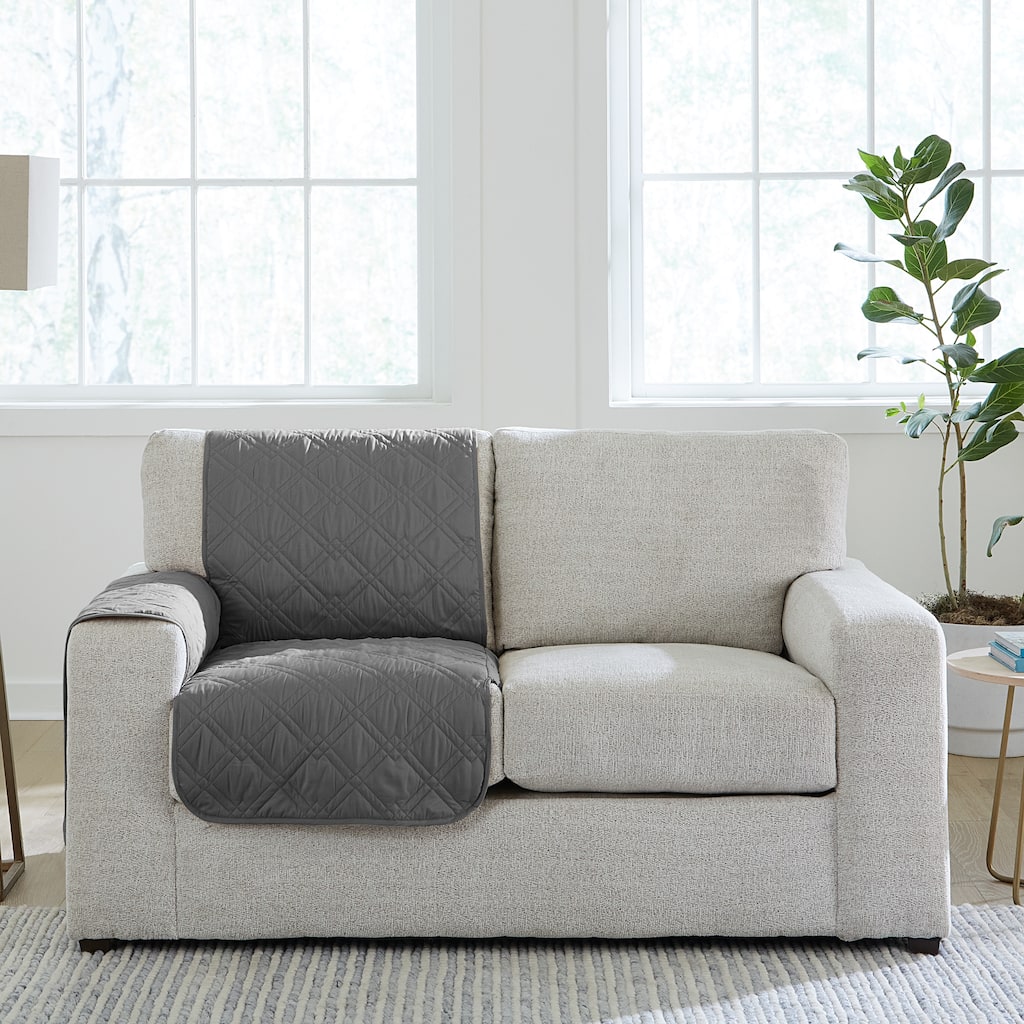 SureFit Gemma Corner Sectional Sofa Cover Furniture Protector, Waterproof Pet Protector Furniture Covers