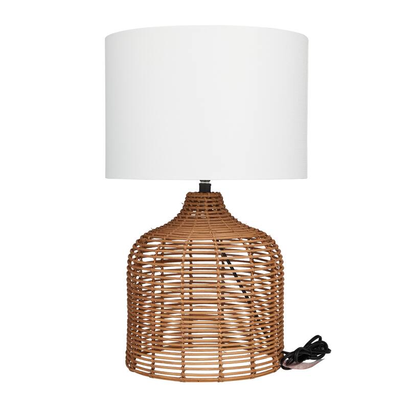 Polyester Natural Table Lamp - 15 x 15 x 25