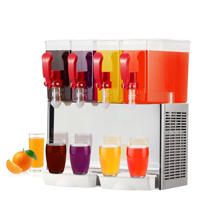 Commercial Beverage Dispenser - 4 Tanks 10.56 Gal