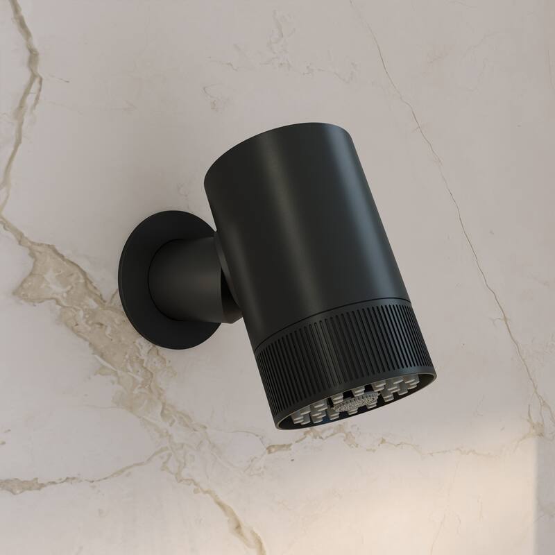 Lumiere 2-Spray Patterns 2.5 Gpm Wall Mount Fixed Shower Head In Matte Black
