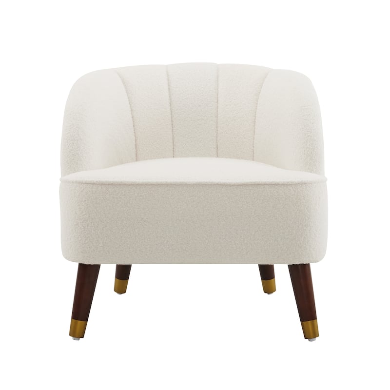 White 28.25" Upholstered Accent Chair