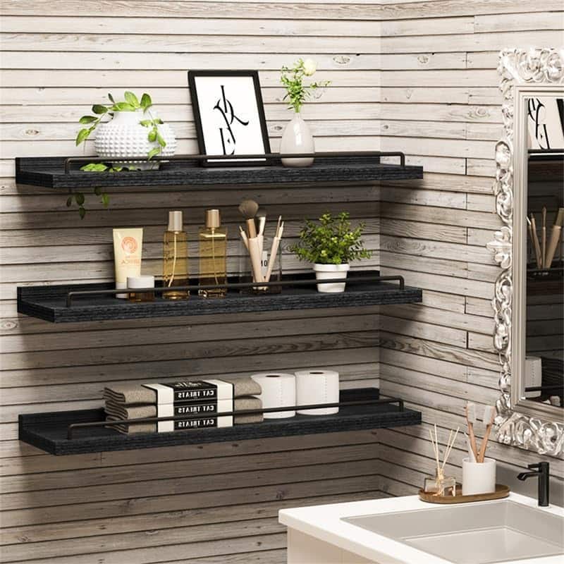 Bathroom Shelves Over Toilet Wall - 6"D x22"W x 1.5"H