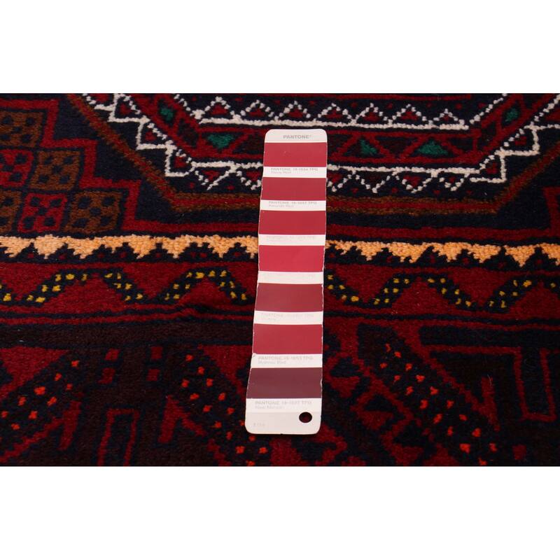 ECARPETGALLERY Hand-knotted Royal Baluch Red Wool Rug - 3'1 x 5'10