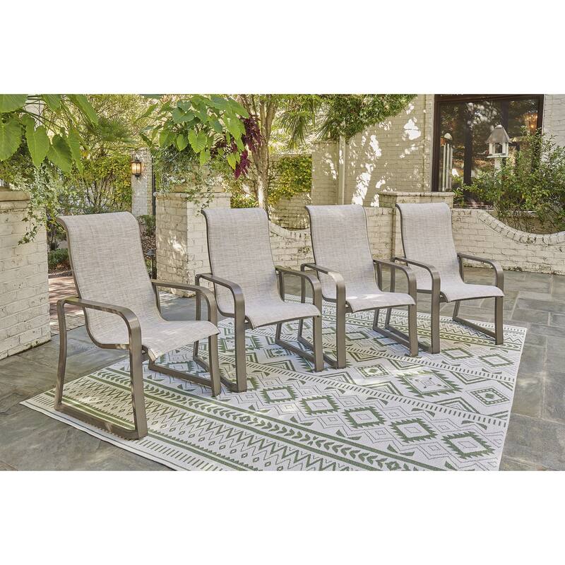 Signature Design by Ashley Beach Front Beige 7-Piece Outdoor Dining Package - 42"W x 71/94"D x 30"H